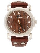 Vestal Observer Watch Brown/Silver/Wood