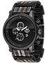 Vestal Plexi Acetate Watch Grey-Black Striped/Blk/Blk