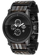 Vestal Plexi Acetate Watch Grey-Black Striped/Blk/Blk