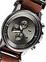 Vestal Plexi Leather Watch Gun/Oiled Brown/Brushed