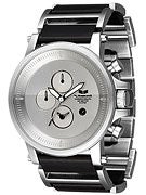 Vestal Plexi Leather Watch Silver-Black/Silver/Silver
