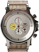 Vestal Plexi Acetate Watch Silver/Tan/White