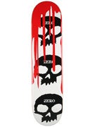 Zero 3 Skulls w/Blood White Deck  7.625x31.25