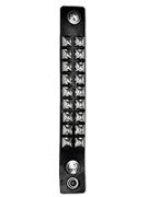 Zero Spiked 2-Row Wristband Black