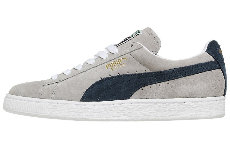 Puma Suede Classic Shoes Limestone Grey/Midnight Navy 360 View