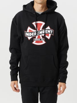 red independent hoodie