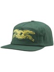 Anti Hero Basic Eagle Snapback Hat Dark Green/Yellow