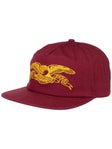Anti Hero Basic Eagle Snapback Hat Wine/Gold