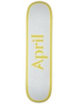 April OG Logo Yellow/White TWIN TIP Deck 8.25 x 31.92