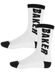 Baker Black Letters Socks White