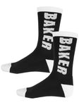 Baker White Letters Socks Black