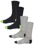 Creature Logo 2 Pack Socks Black/Grey Heather