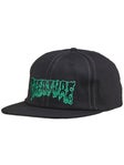 Creature Hesher Flame Snapback Hat Black