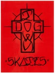 Dogtown Ese Cross 4" Sticker Red/Black