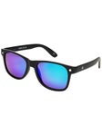 Glassy Leonard Polarized Sunglasses Black/Green Mirror