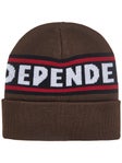 Independent Bar Logo Beanie Chocolate