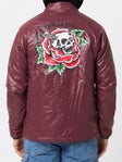 Independent Dressen Skull Rose Hooded Jacket Burgundy