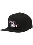 Independent Sticker Slap Snapback Hat Black