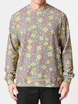 Krooked Painted Flowers Waffle Knit Crewneck Flowers