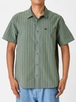 RVCA Dayshift Workwear Stripe Woven Shirt Sage Leaf