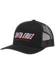 Santa Cruz Big Strip Mesh Hat Black