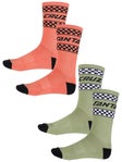Santa Cruz Drift Strip 2 Pack Socks Moss/Red