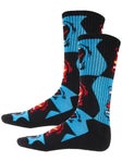 Santa Cruz Allover Screaming Strip Socks Black/Blue