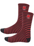 Spitfire Bighead Fill Emb Stripe Socks Black/Dark Red