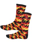 Spitfire Bighead Fill Emb Crew Socks Red/Yellow/Black