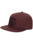 Spitfire Bighead Snapback Hat Dark Red/Black
