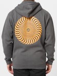 Spitfire Classic Swirl Overlay Hoodzip Charcoal/Yellow