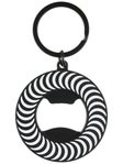 Spitfire Classic Swirl Bottle Opener Keychain Black/Wht