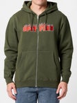 Spitfire Demonseed Script Embroidered Hoodzip Olive