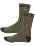 Spitfire Eternal Fill Emb Socks Olive/Black/Red