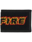 Spitfire Flames Script Bifold Wallet Black