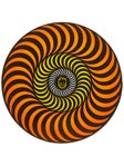Spitfire Tri-Color Swirl Sticker Orange/Yellow