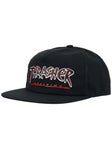 Thrasher Slash Snapback Hat Black