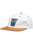 Venture Emblem Strapback Hat White/Dark Khaki