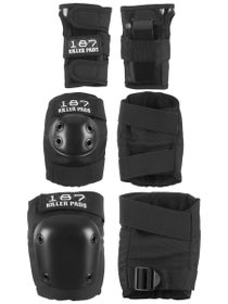 187 Adult Six Pack Pad Set Black