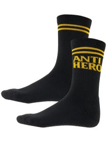 Anti Hero Black Hero If Found Socks Black/Yellow