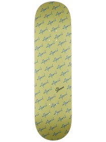 April Shane Script Logo Yellow Deck 8.5 x 32.2