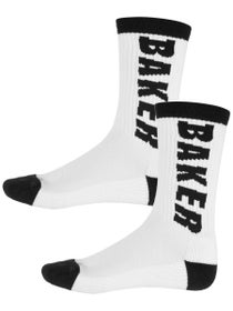 Baker Black Letters Socks White