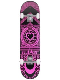 Blueprint Home Heart Black/Pink Complete 7.75 x 31.12