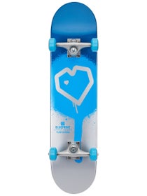 Blueprint Spray Heart Blue/Silver Complete 7.5 x 31