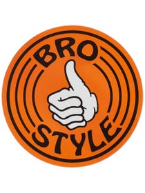 Bro Style Logo 7" Sticker Orange