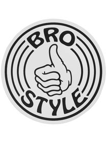 Bro Style Logo 7" Sticker White