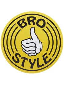 Bro Style Logo 7" Sticker Yellow