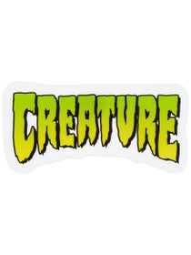 Creature Logo 2 x 1" Sticker Grn/Yellow