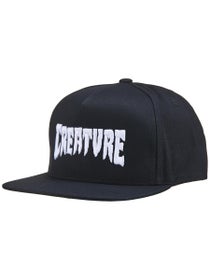 Creature Mono Logo Snapback Hat Black