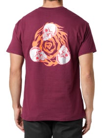 Creature Spiral Skull T-Shirt Maroon